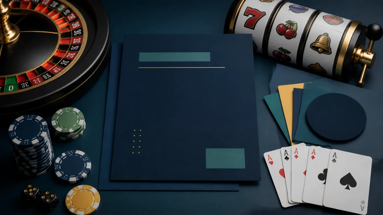 Composição editorial de cassino para o guia fxfx