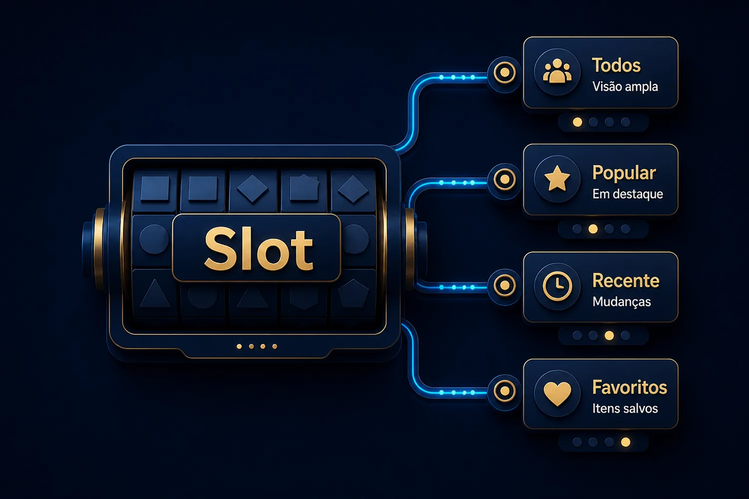Categoria Slot da fxfx com os filtros Todos, Popular, Recente e Favoritos